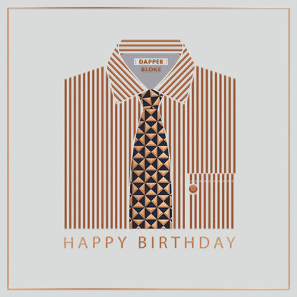 Pocket Square Shirt & Tie Birthday Card