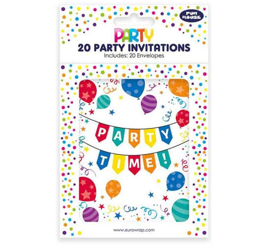 20PK BIRTHDAY PARTY INVITATIONS