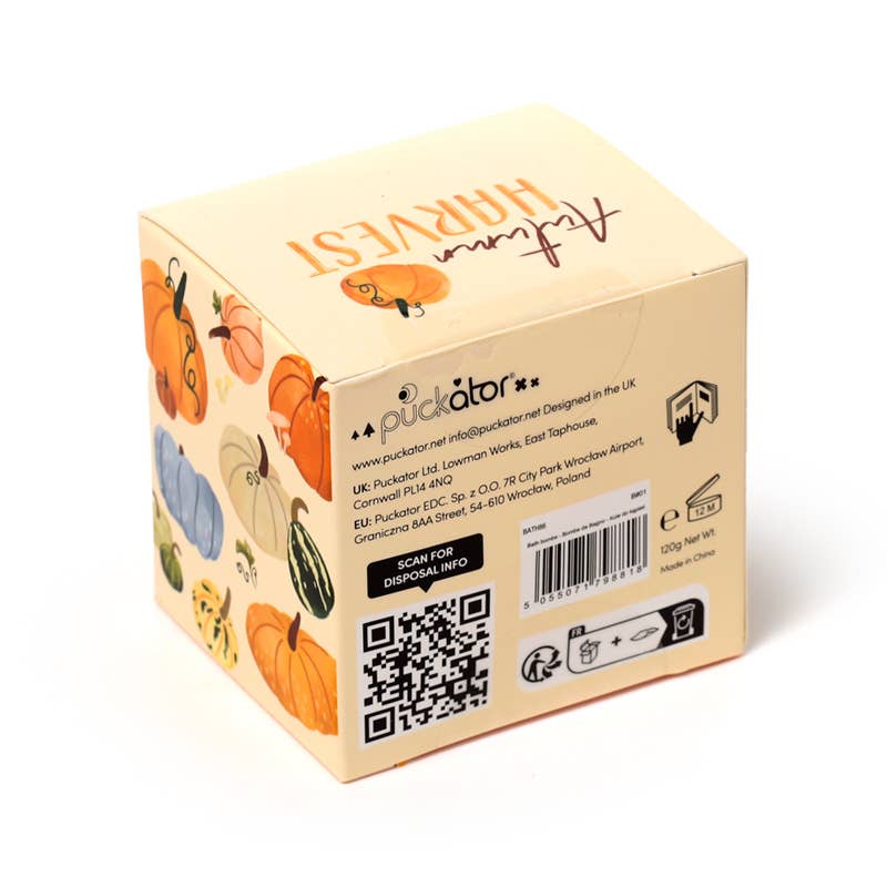 Autumn Harvest Pumpkin Shaped Bath Bomb in Gift Box