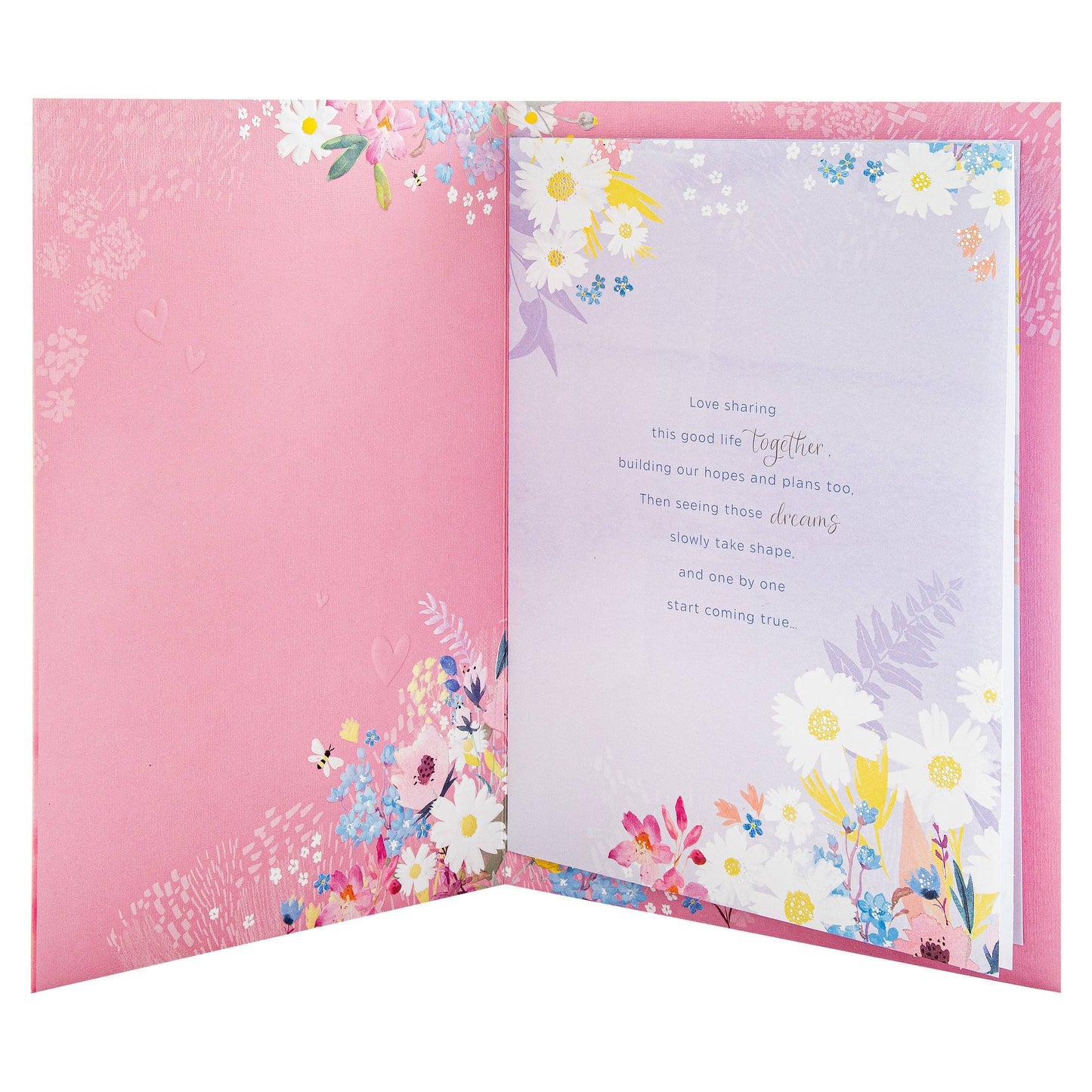 Birthday Card for Loved One with Pink Florals & Verse