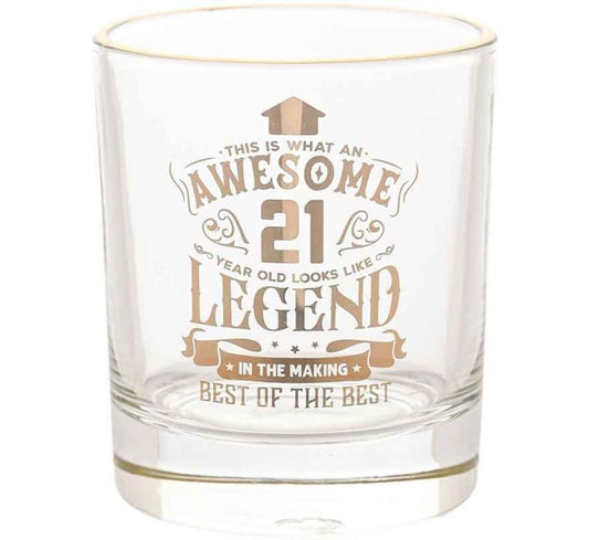 21 YEARS HARVEY MAKIN LEGEND TUMBLER GLASS