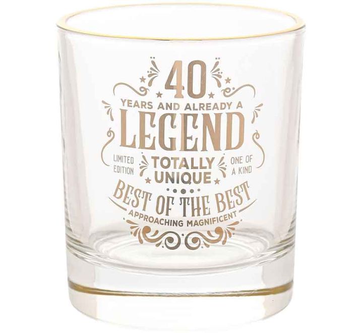 40 YEARS HARVEY MAKIN LEGEND TUMBLER GLASS