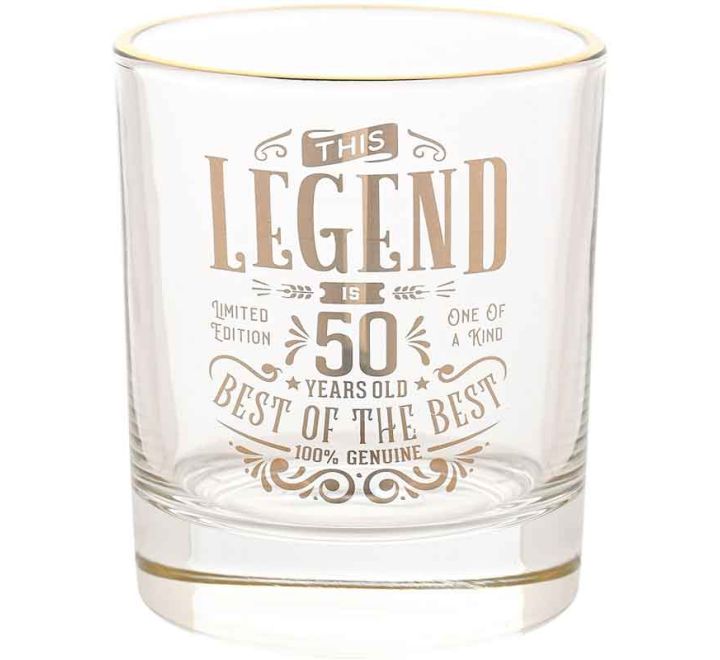 50 YEARS HARVEY MAKIN LEGEND TUMBLER GLASS