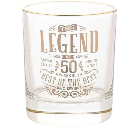 50 YEARS HARVEY MAKIN LEGEND TUMBLER GLASS