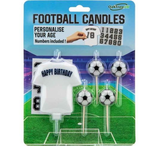 8CM WHITE FOOTBALL SHIRT CANDLE