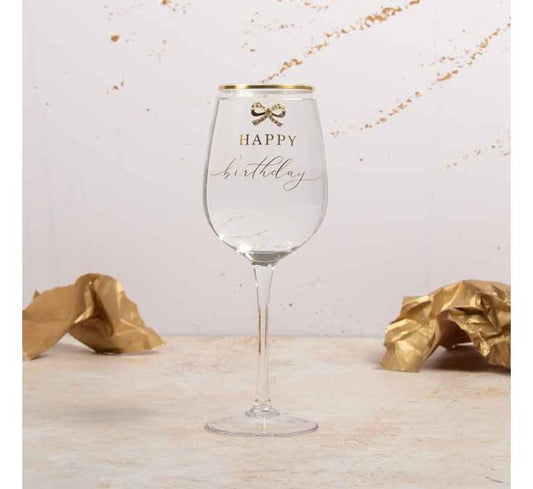 MADELAINE HAPPY BIRTHDAY WINE GLASS