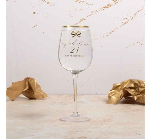 MADELAINE 21ST BIRTHDAY WINE GLASS