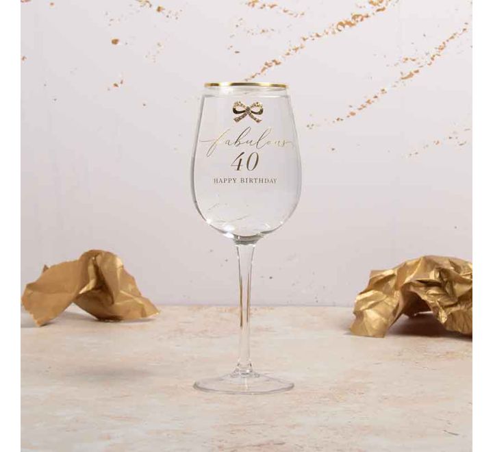 MADELAINE 40TH BIRTHDAY WINE GLASS