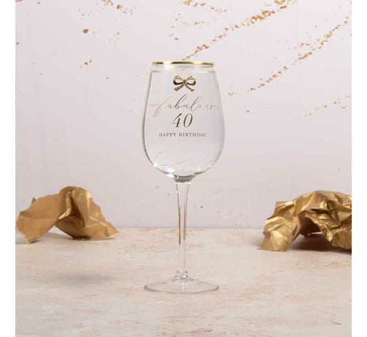 MADELAINE 40TH BIRTHDAY WINE GLASS