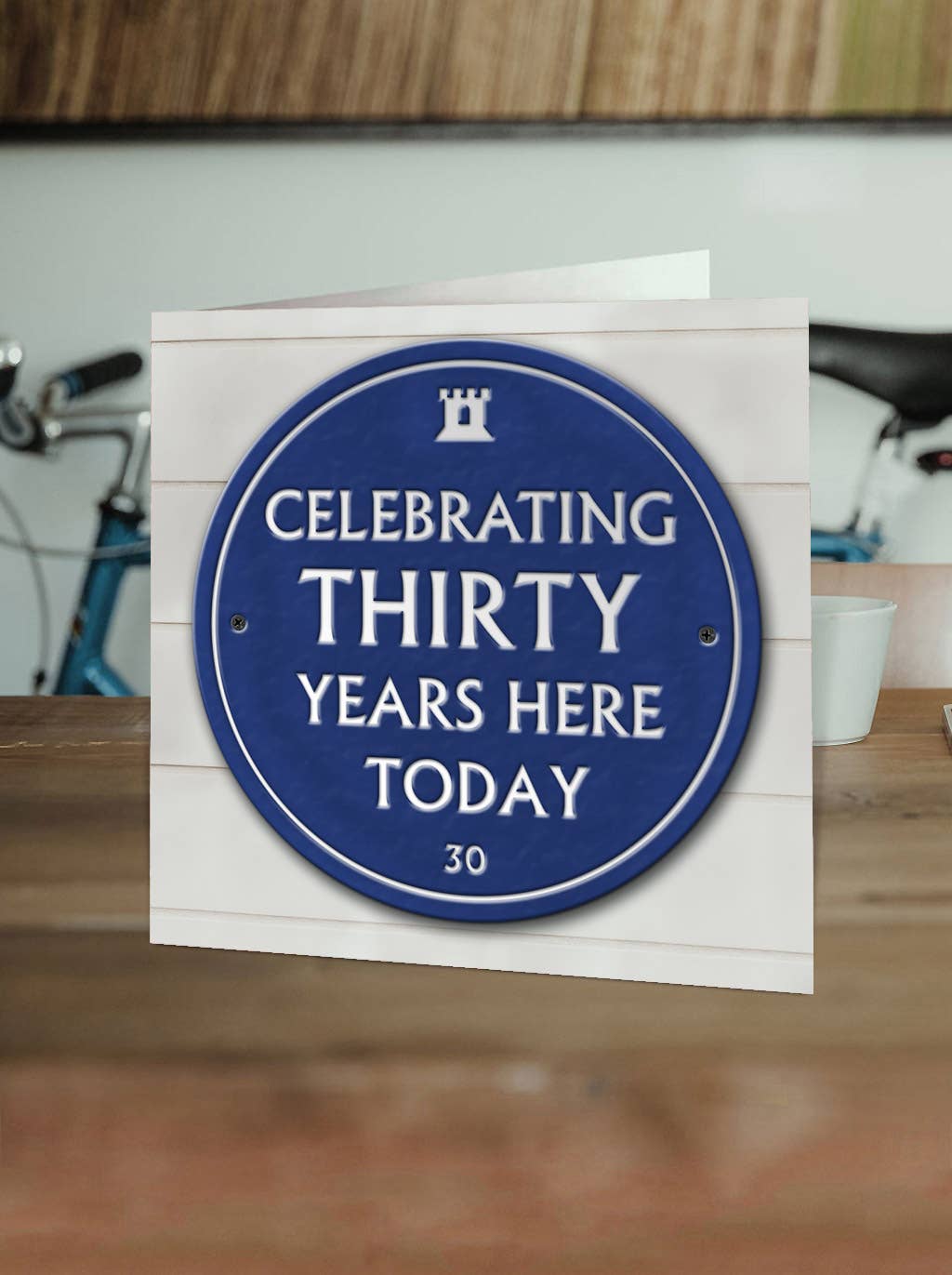 30th Birthday Milestone - Embossed Glossy Greetings Card