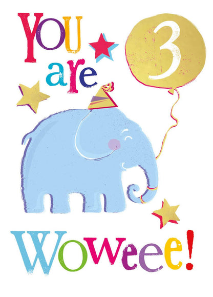 Brightside Age 3 Birthday Card