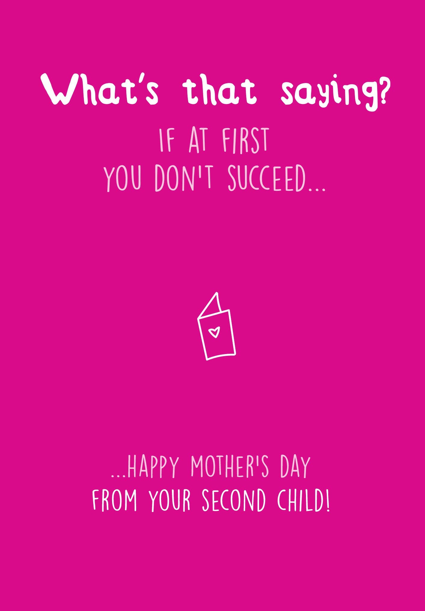 Seriously Just Kidding Mother's Day Card Succeed
