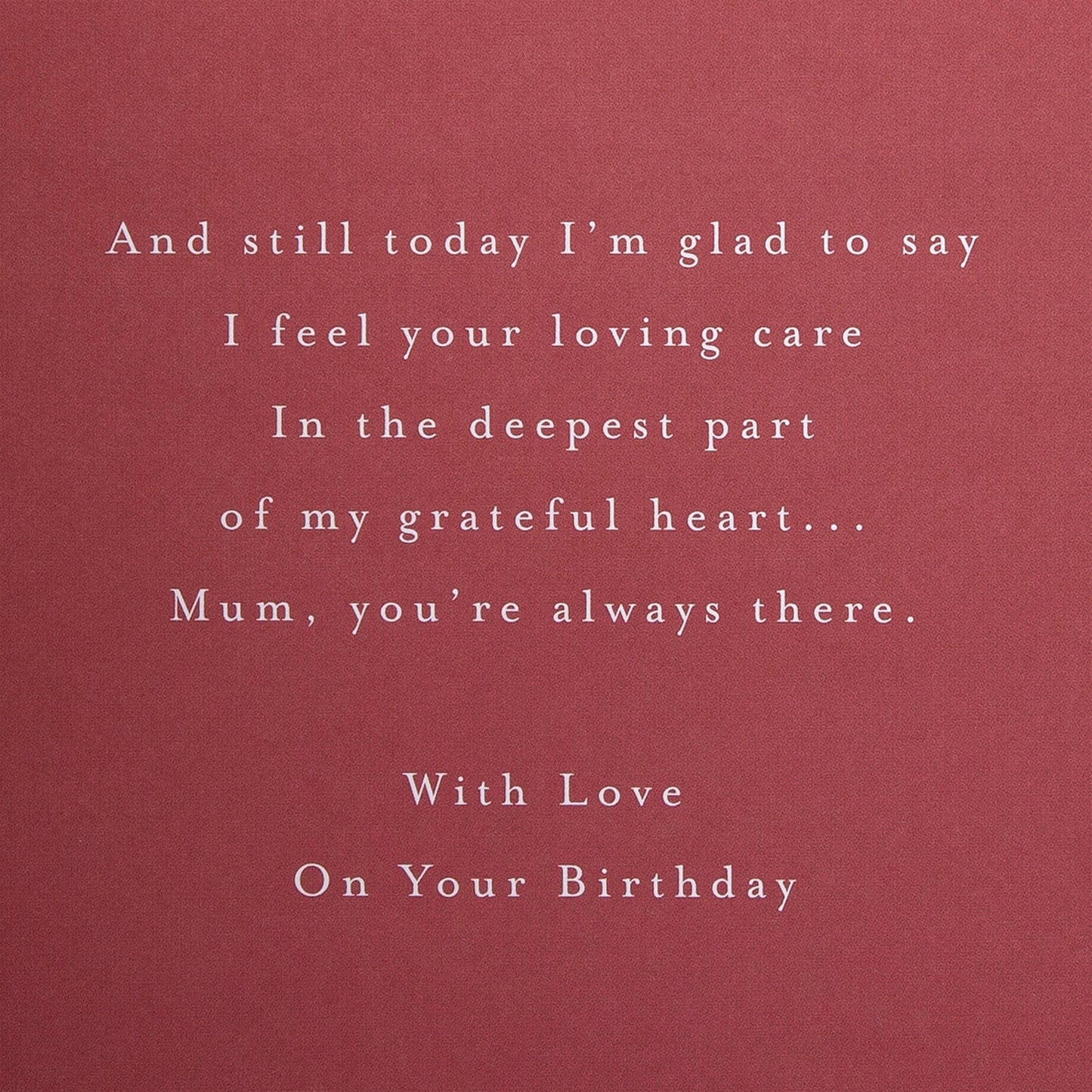 Birthday Card for Mum - Floral Design with Verse