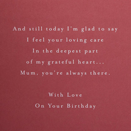 Birthday Card for Mum - Floral Design with Verse