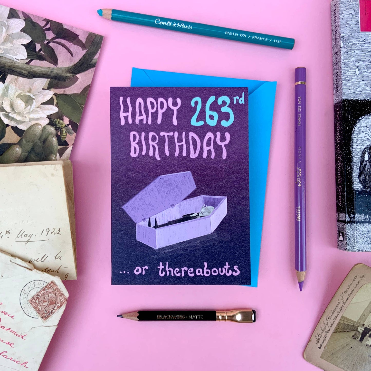 Happy 263rd Birthday - Funny Spooky Vampire Dracula Card