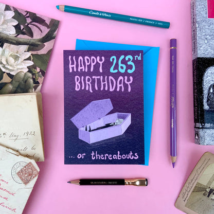 Happy 263rd Birthday - Funny Spooky Vampire Dracula Card