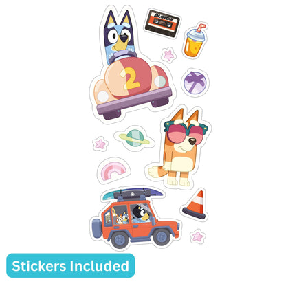 Bluey Birthday Card With Sticker Sheet Included