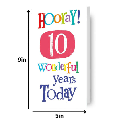 Brightside Age 10 Birthday Card