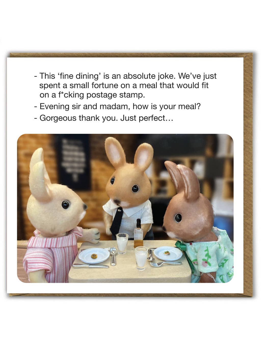 Funny Birthday Card - Fine Dining - by Forest_Fr1ends