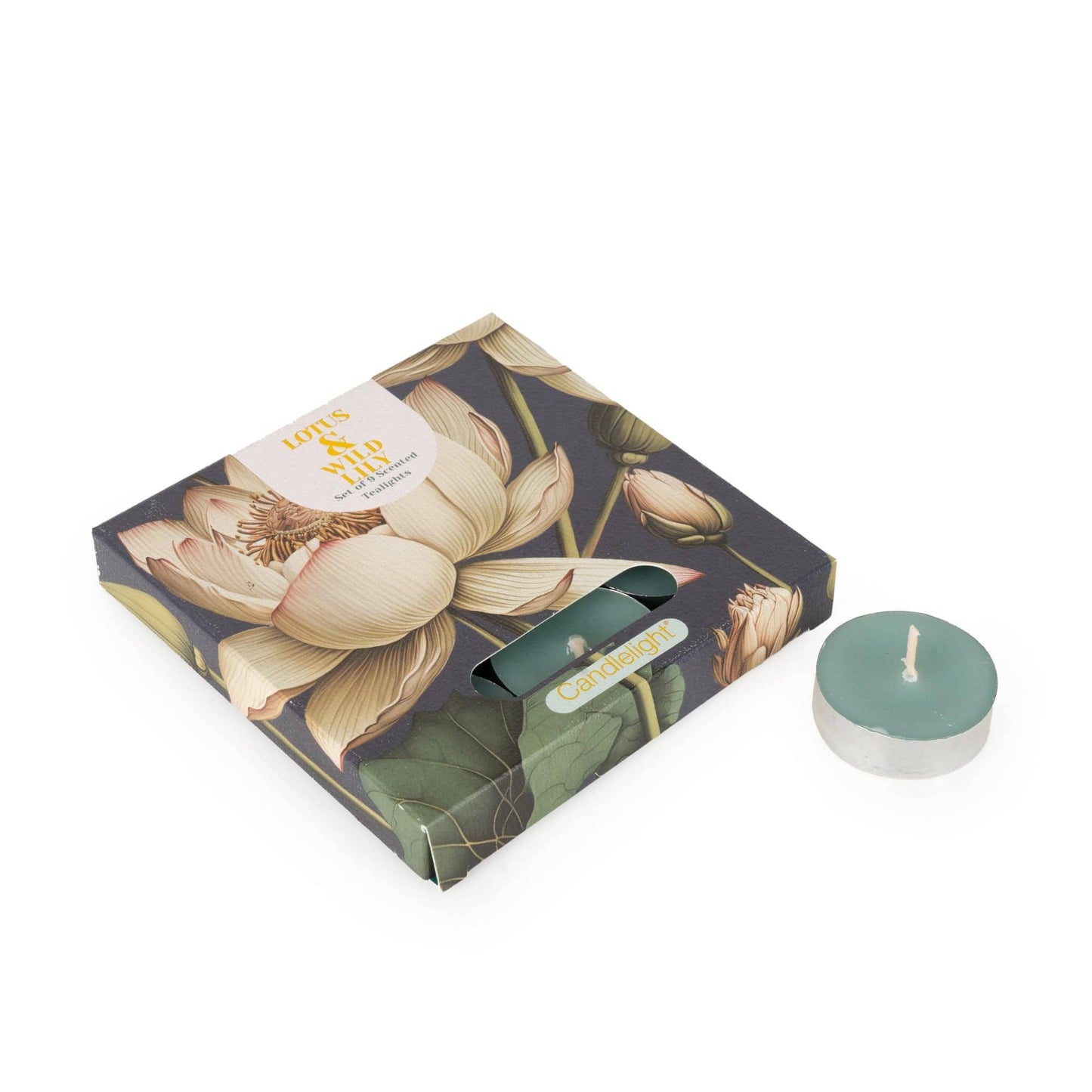 Set of 9 Tealights - Lotus & Wild Lily