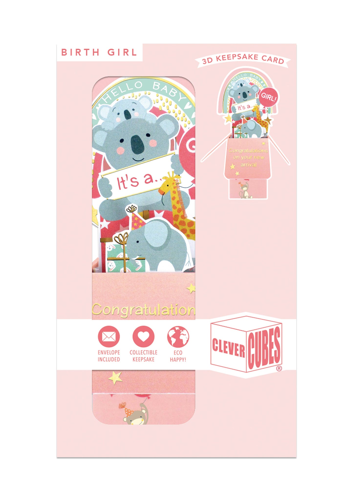 Baby Girl Koala - 3D Pop Up's Greeting Card - Second Nature