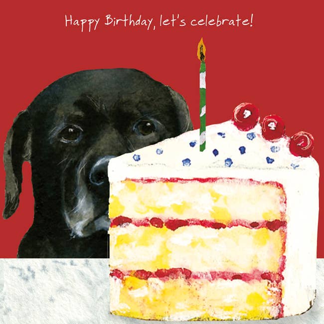 Black Labrador Birthday Card