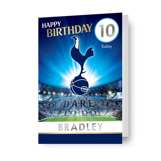 Tottenham Hotspur FC Personalised Birthday Card With Sticker Sheet