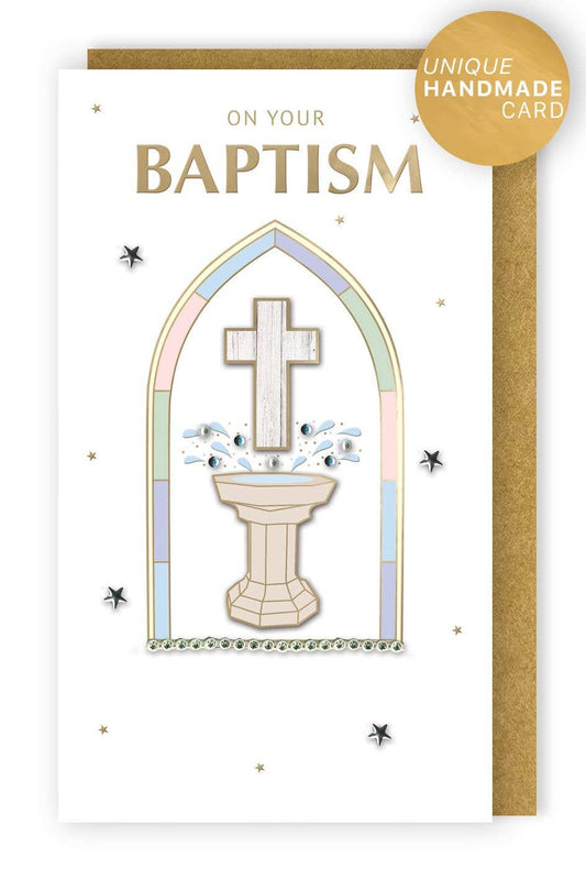 Baptism - Cross & Font - Champagne - Second Nature