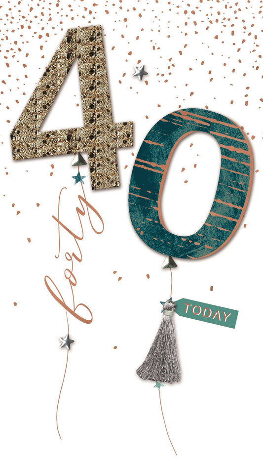 40th - Balloons - Champagne - Second Nature