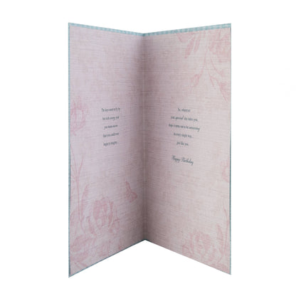 Birthday Card for Daughter with Traditional Floral Design