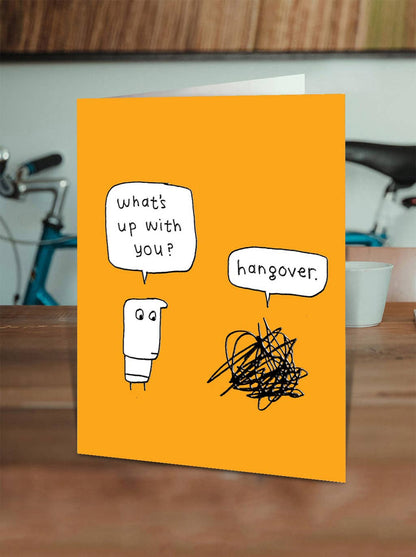 Funny Birthday Card - Embossed Hangover Greetings Card