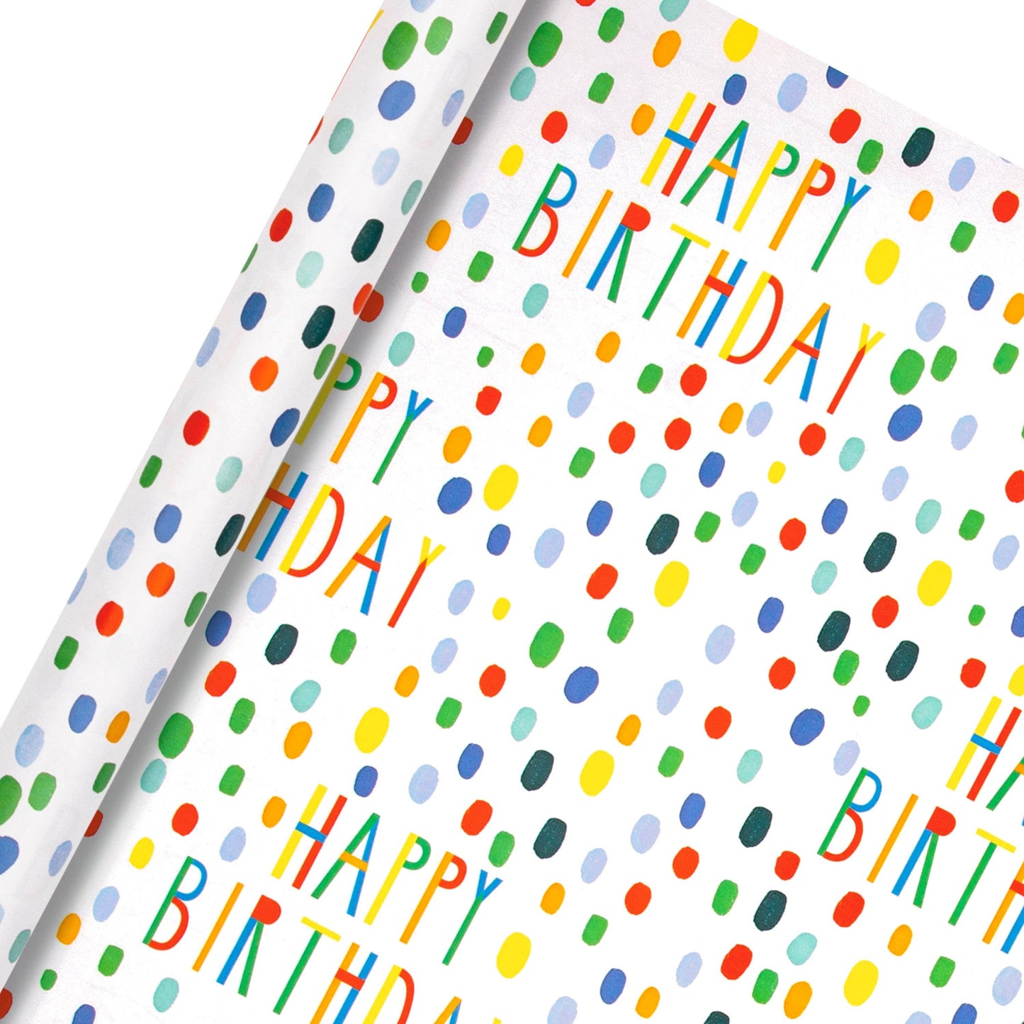 2M Colourful Happy Birthday Wrapping Paper Roll