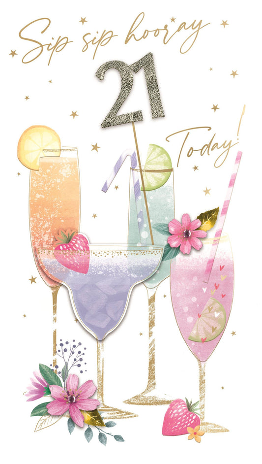 21st - Cocktail Glasses - Champagne - Second Nature