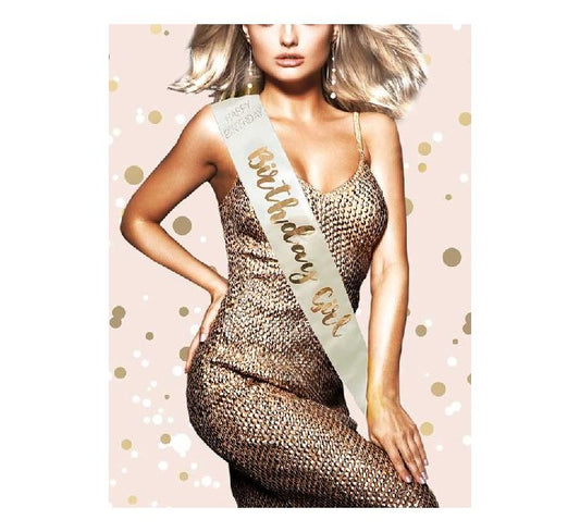 ROSE GOLD BIRTHDAY GIRL SASH