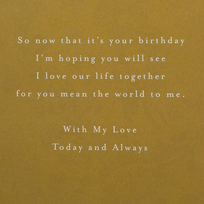 Birthday Card for Husband with Floral Design and Verse