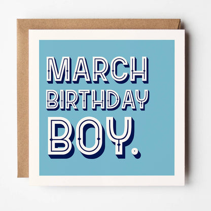 Month Of The Year - Birthday Boy Card