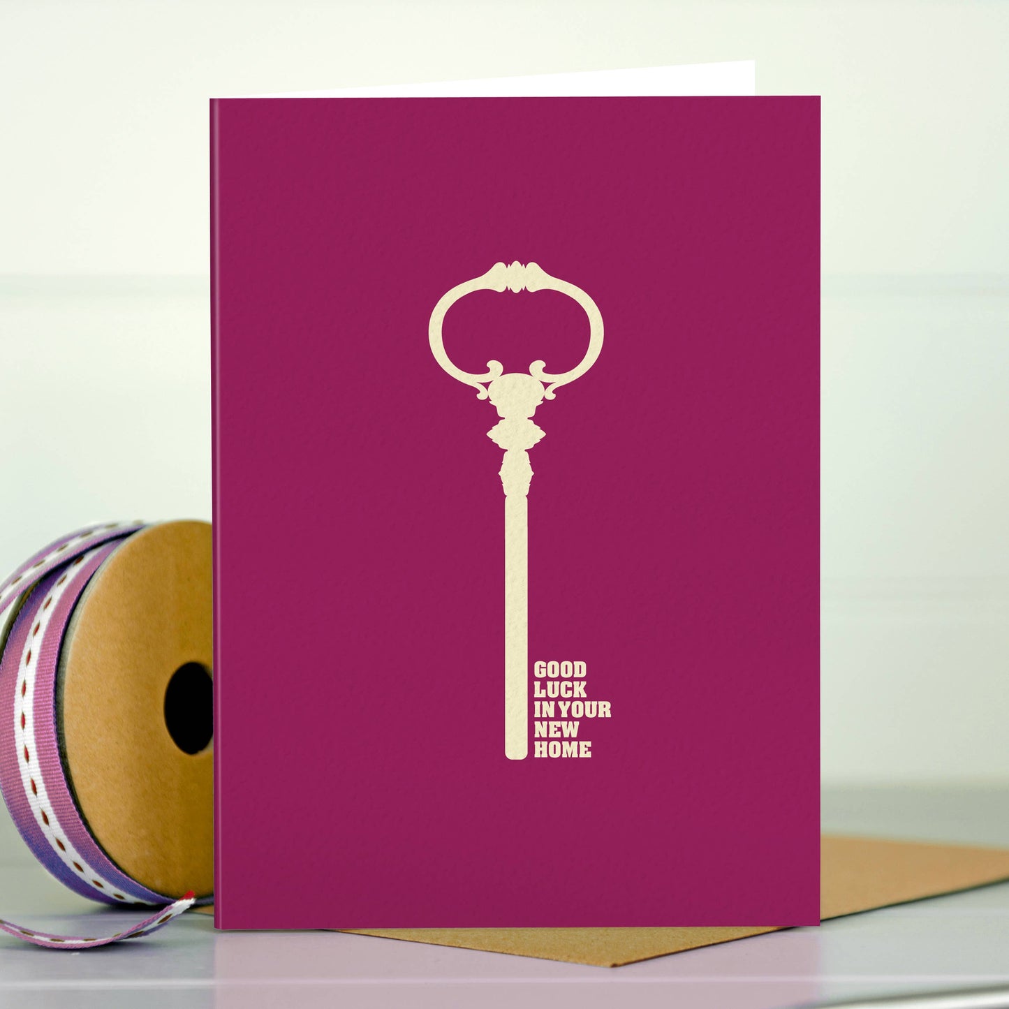 JMT60 Housewarming card, front door key