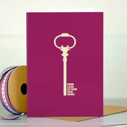 JMT60 Housewarming card, front door key
