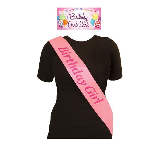 PINK BIRTHDAY GIRL SASH