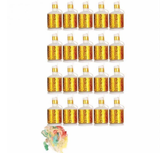 (20) GOLD HOLO PARTY POPPERS