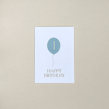 First Birthday Balloon Bunch Card