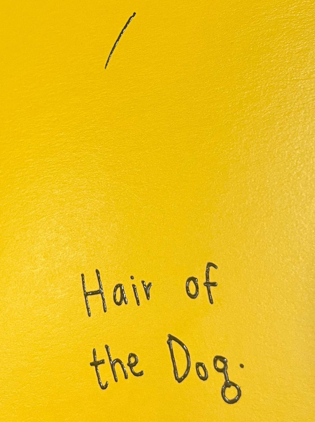 Funny Birthday Card - Embossed Hair Of Dog Greetings Card