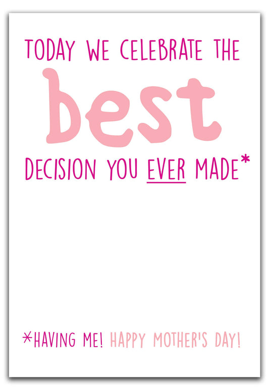 Seriously Just Kidding Mother's Day Card Best