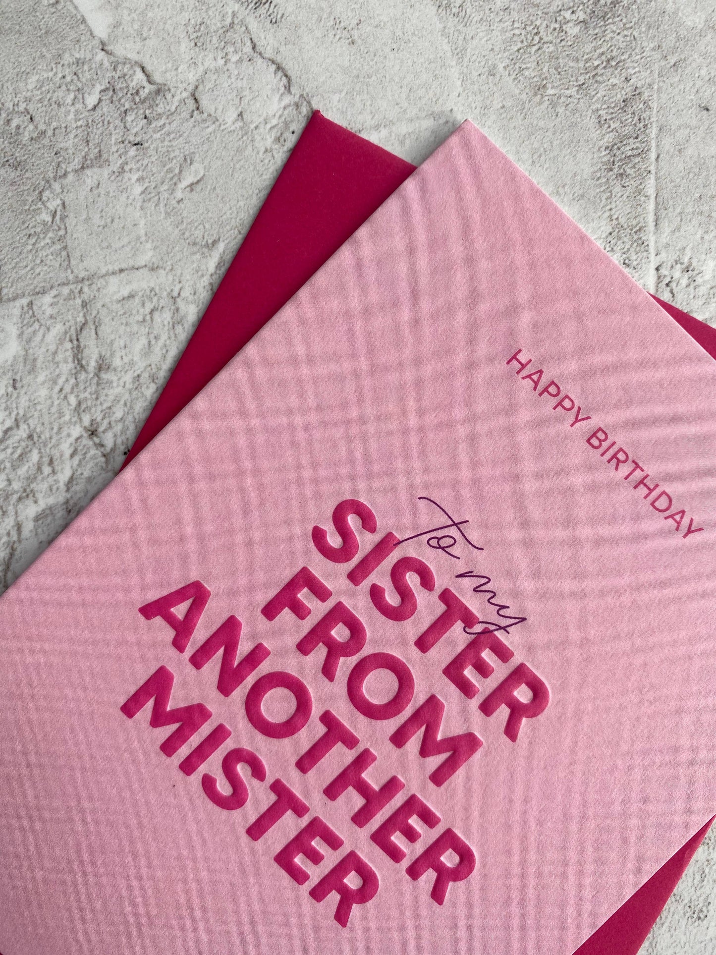 Sister From Another Mister Birthday Card