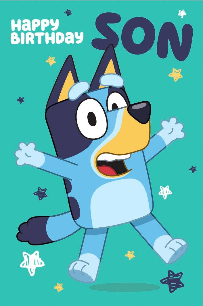 Bluey Son Birthday Card