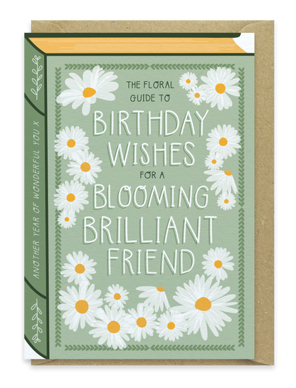 Blooming Brilliant Friend – Luxury Book Birthday Card