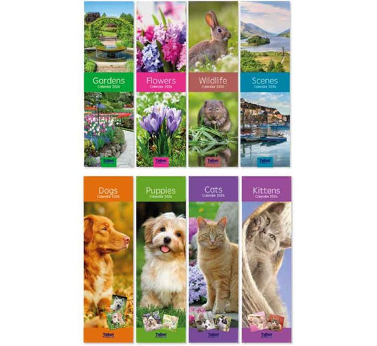 ASST PHOTOGRAPHIC SLIM CALENDAR