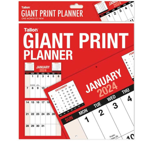 MONTH TO VIEW GIANT PRINT PLANNER