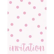Pastel Pink Dots Invitations (8)