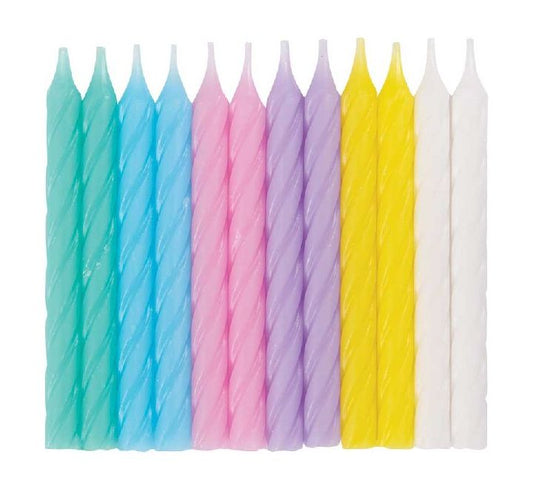 (24) ASSORTED SPIRAL CANDLES